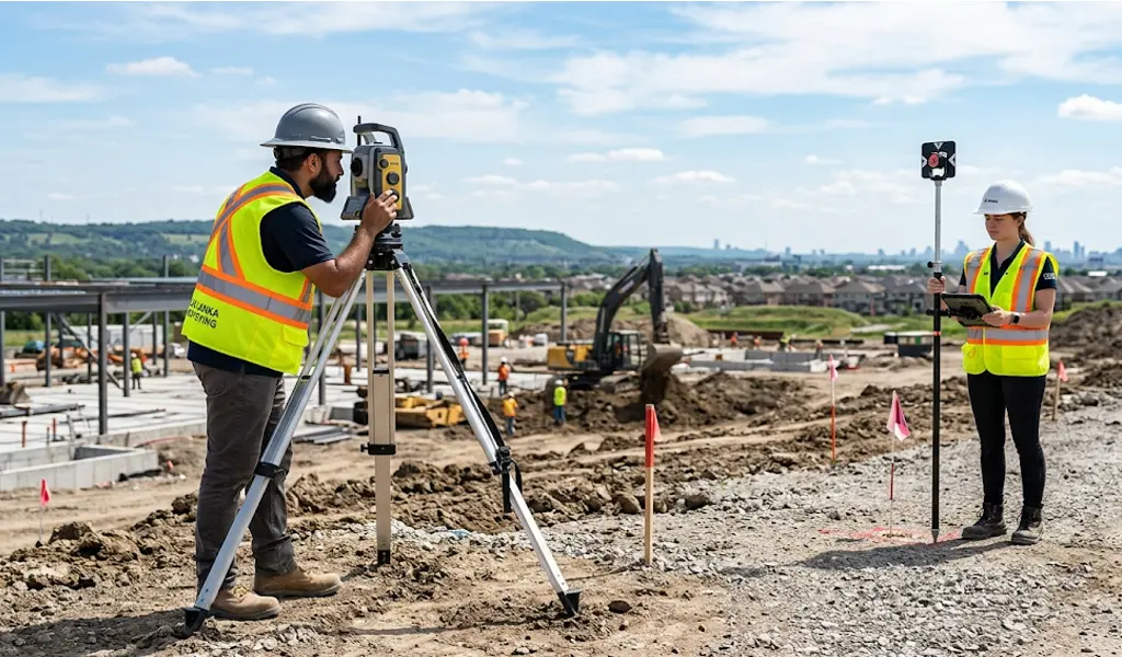 Surveyors working on site