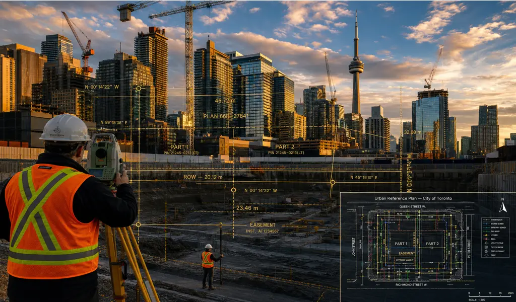 Surveying services in downtown Toronto