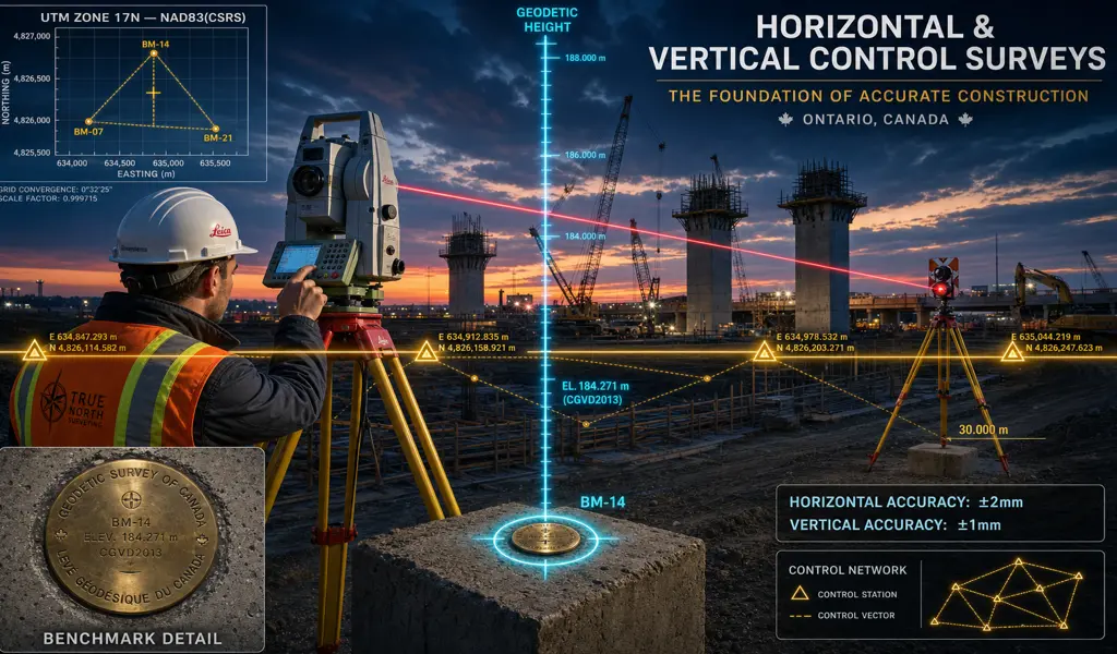 Surveyors establishing a high-precision control network with GPS equipment